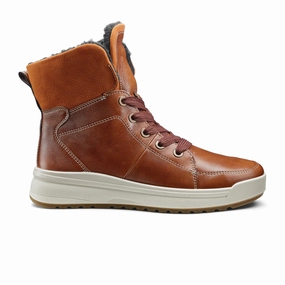 Ara Albany Mid Boot (Women) - Cognac Wide Cut