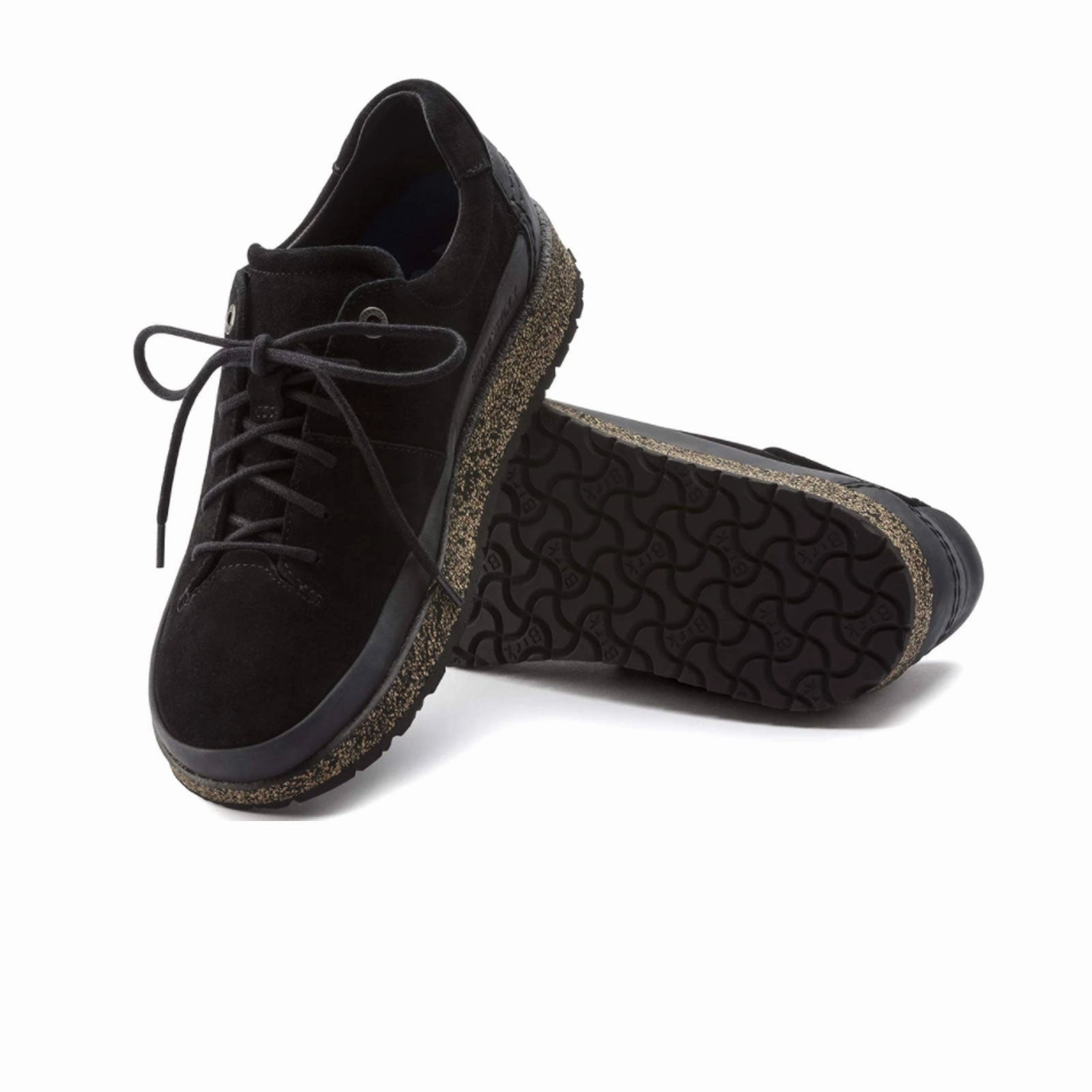 Birkenstock Honnef Low Narrow Lace Up (Women) - Black Suede Anti Fatigue Technology Daily Casual