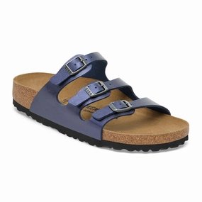 Relaxing Flats Mid Heel Birkenstock Florida Slide Sandal (Women) - Graceful Midnight Birko-Flor