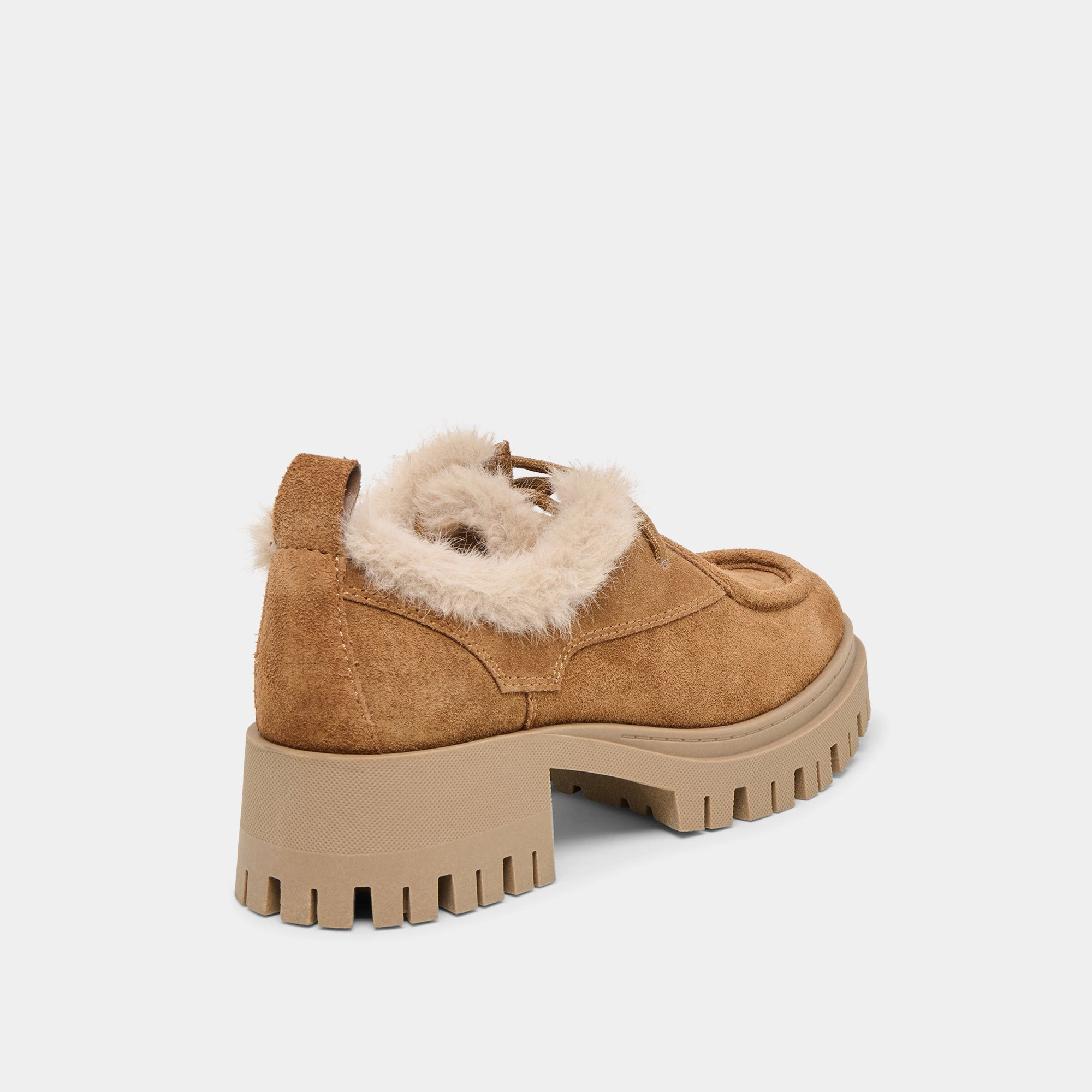 MILZA PLUSH LOAFERS LT BROWN SUEDE Day Glam Daily Wear Shoes