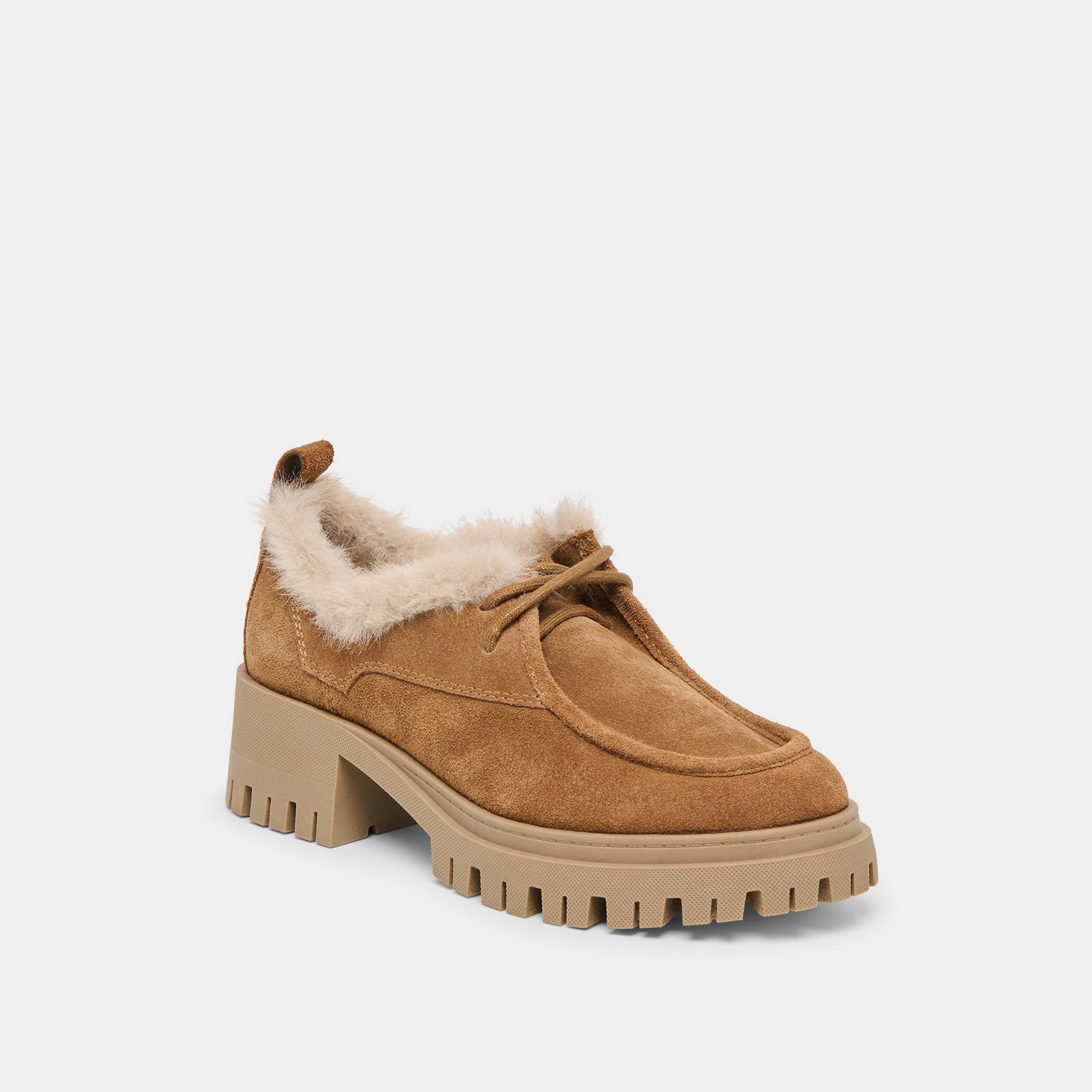 Body Align Washable MILZA PLUSH LOAFERS LT BROWN SUEDE