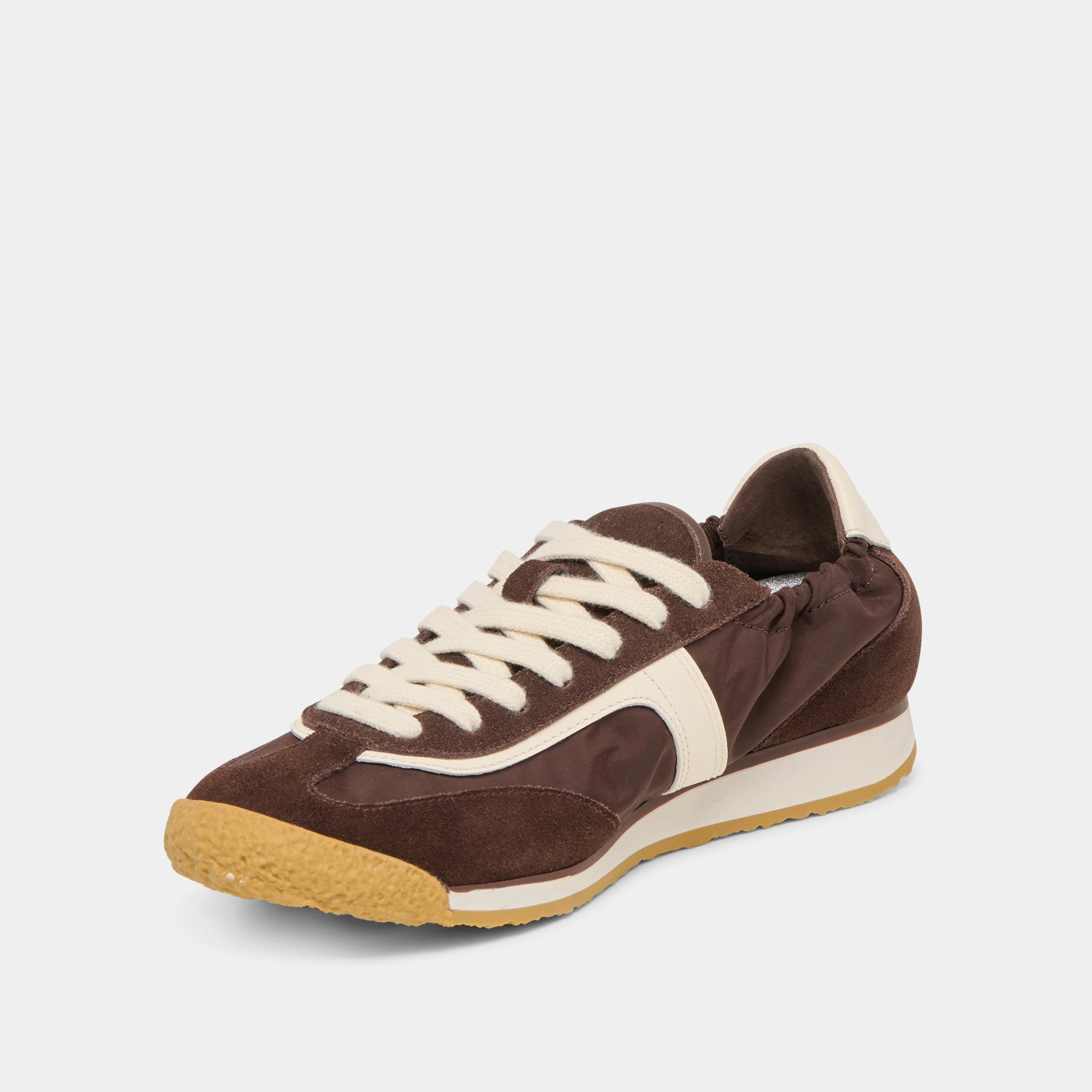 SARIYA SNEAKERS DK BROWN NYLON Soft Finish Casual Footwear