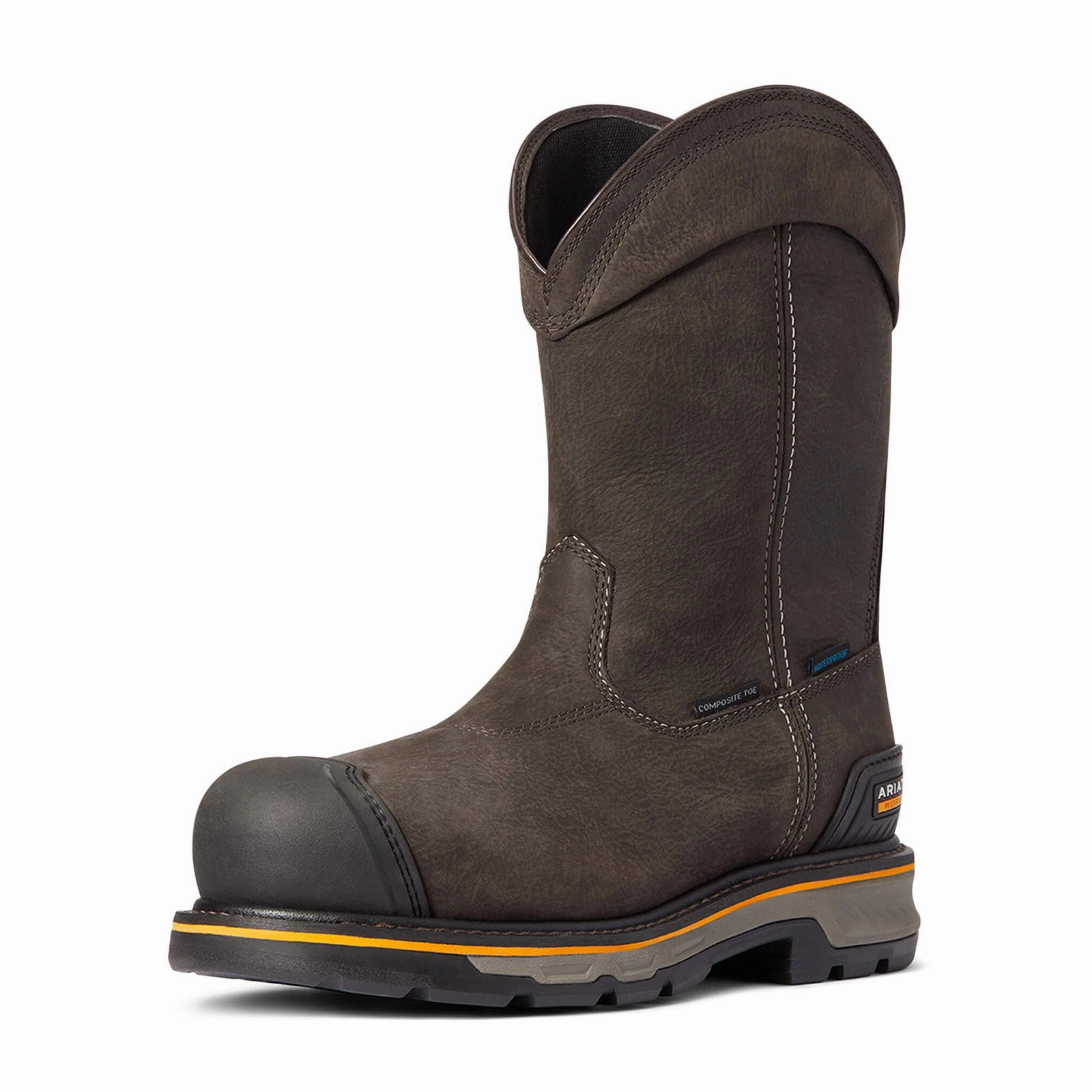 Ariat Stump Jumper 6" Pull On Waterproof Composite Toe Work Boot (Men) - Coffee Desert Design