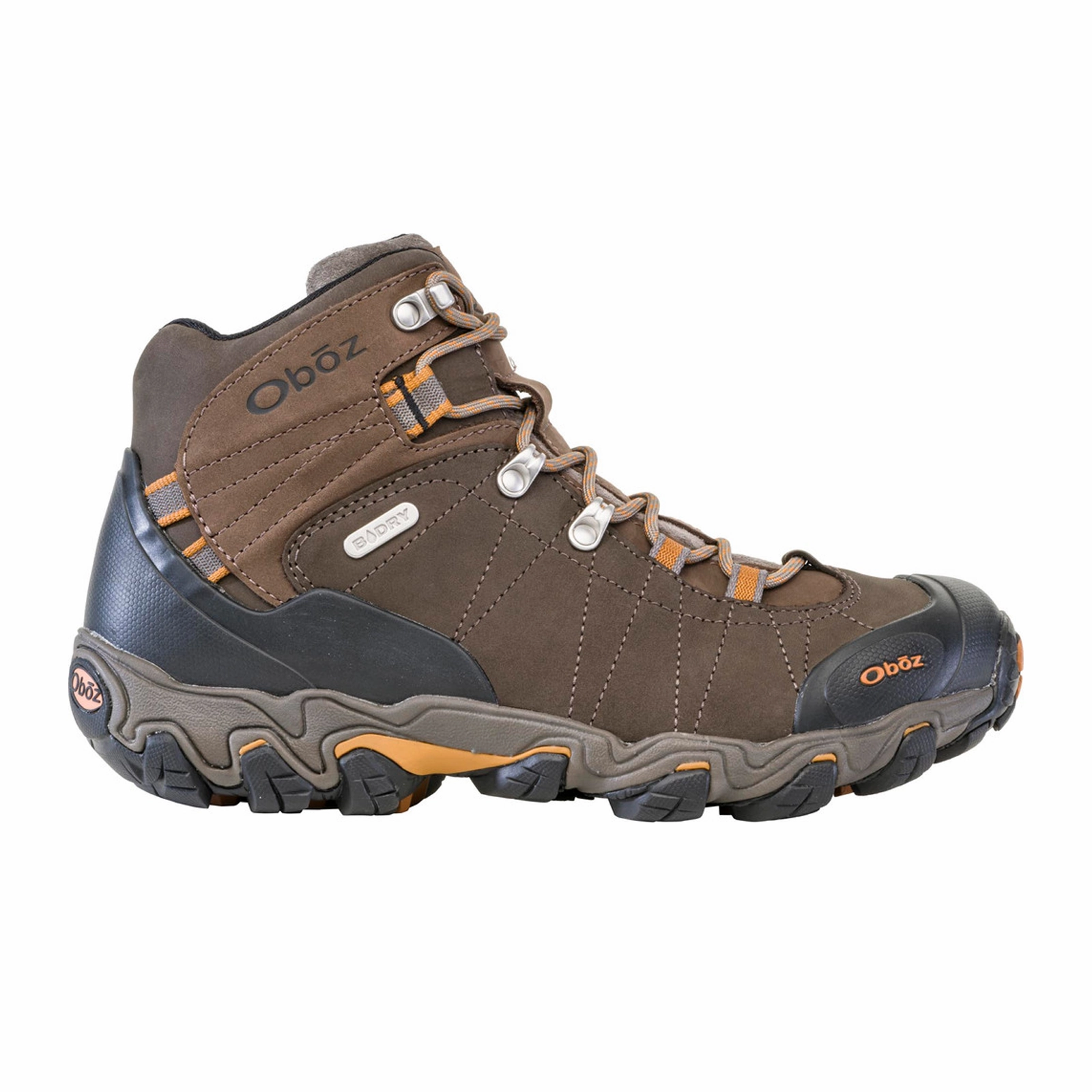 Low Profile Midsole Oboz Bridger Mid B-DRY Hiking Boot (Men) - Sudan