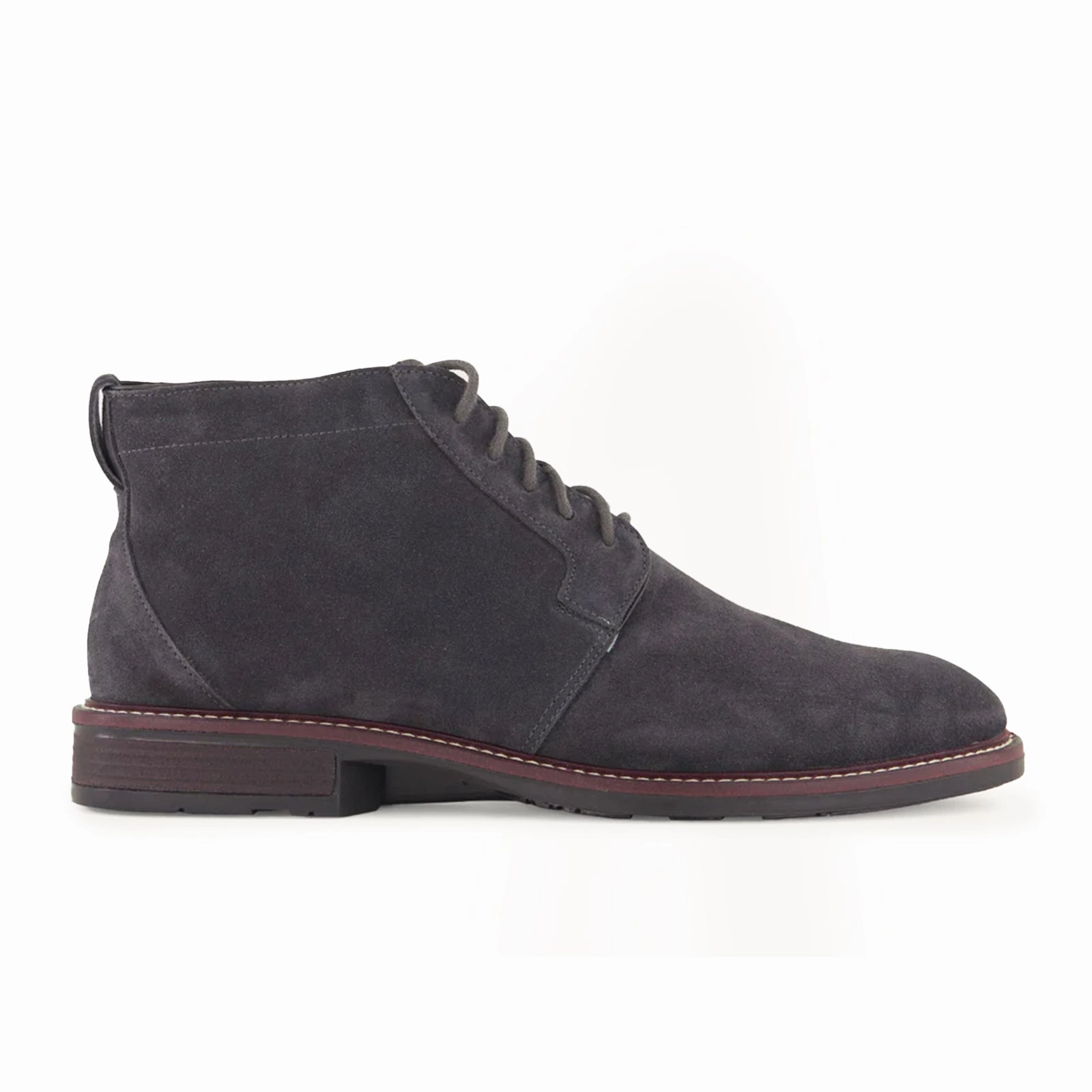 Lace Up Style Naot Commander Ankle Boot (Men) - Charcoal Suede