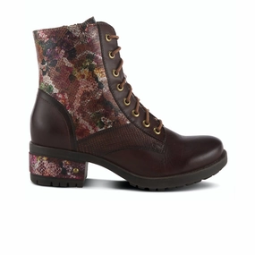 Secure Step L'Artiste Marty-Met Combat Boot (Women) - Brown Multi