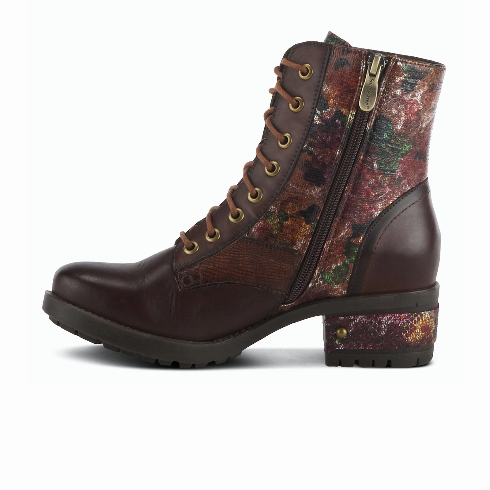 Comfort Lining Adventure Seeker L'Artiste Marty-Met Combat Boot (Women) - Brown Multi