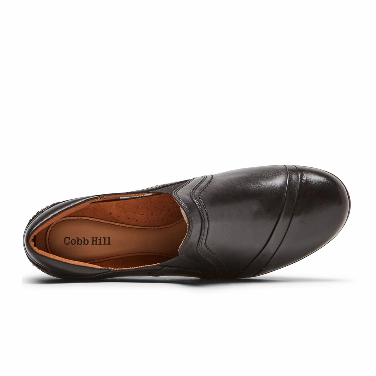 Cobb Hill Laurel Slip On (Women) - Black Leather wedge