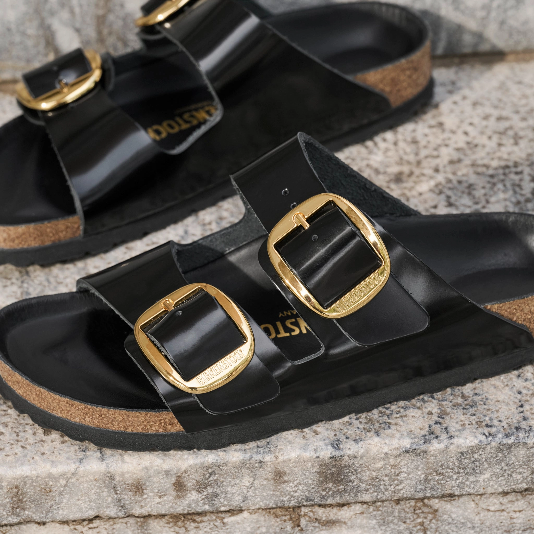 ARIZONA BIG BUCKLE - HIGH SHINE - LEATHER lining - type Energy return