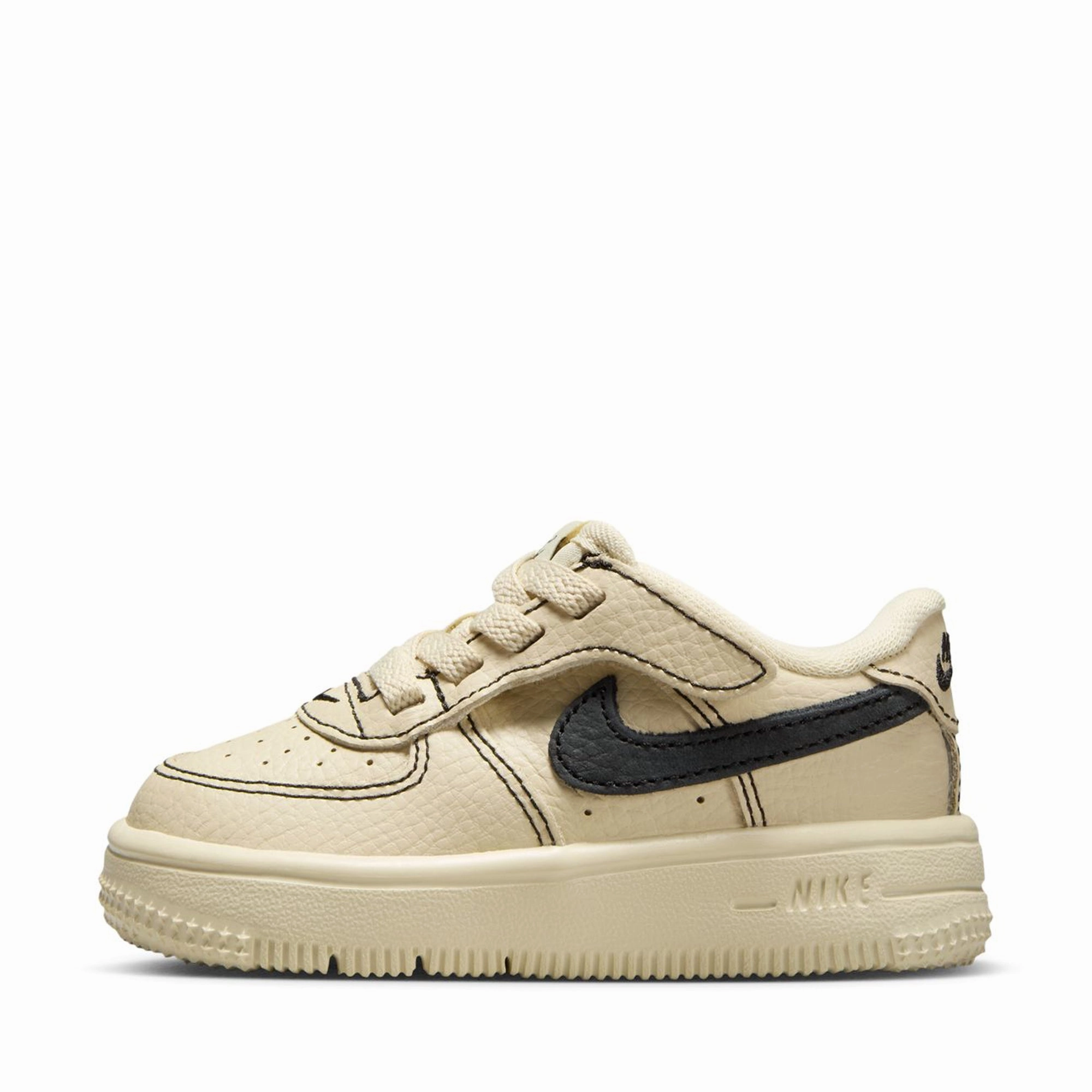 Nike Force 1 Low LV8 EasyOn (TD) - Light Khaki/Black Breathable Remote Hiking Soft Leather