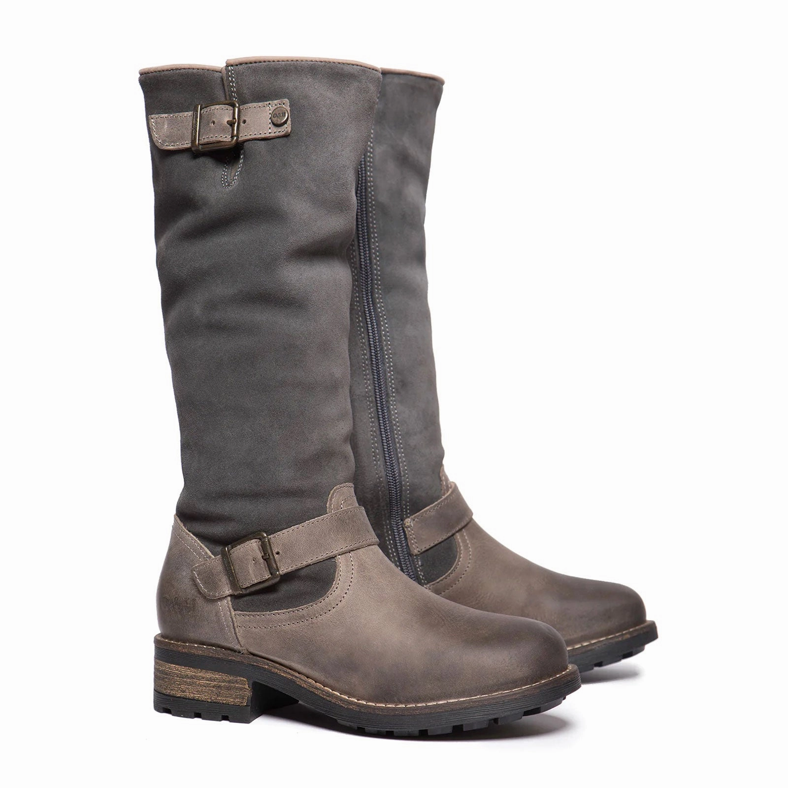 Bootie Cut Oak & Hyde Bridge Cesar Tall Boot (Women) - Suede Grey