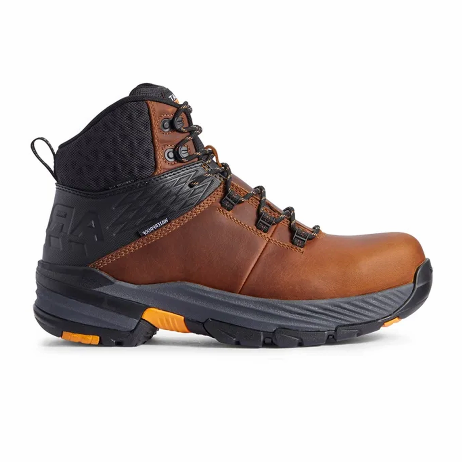 Ariat Stryker 360 6" Waterproof Carbon Toe Work Boot (Men) - Russet Brown Padded Interior Rainy Day Commuter