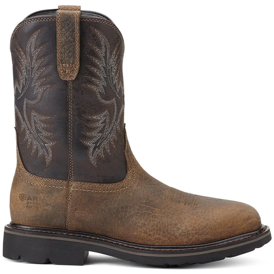 support - level Sierra Steel-Toe Puncture Resistant Work Boot Earth