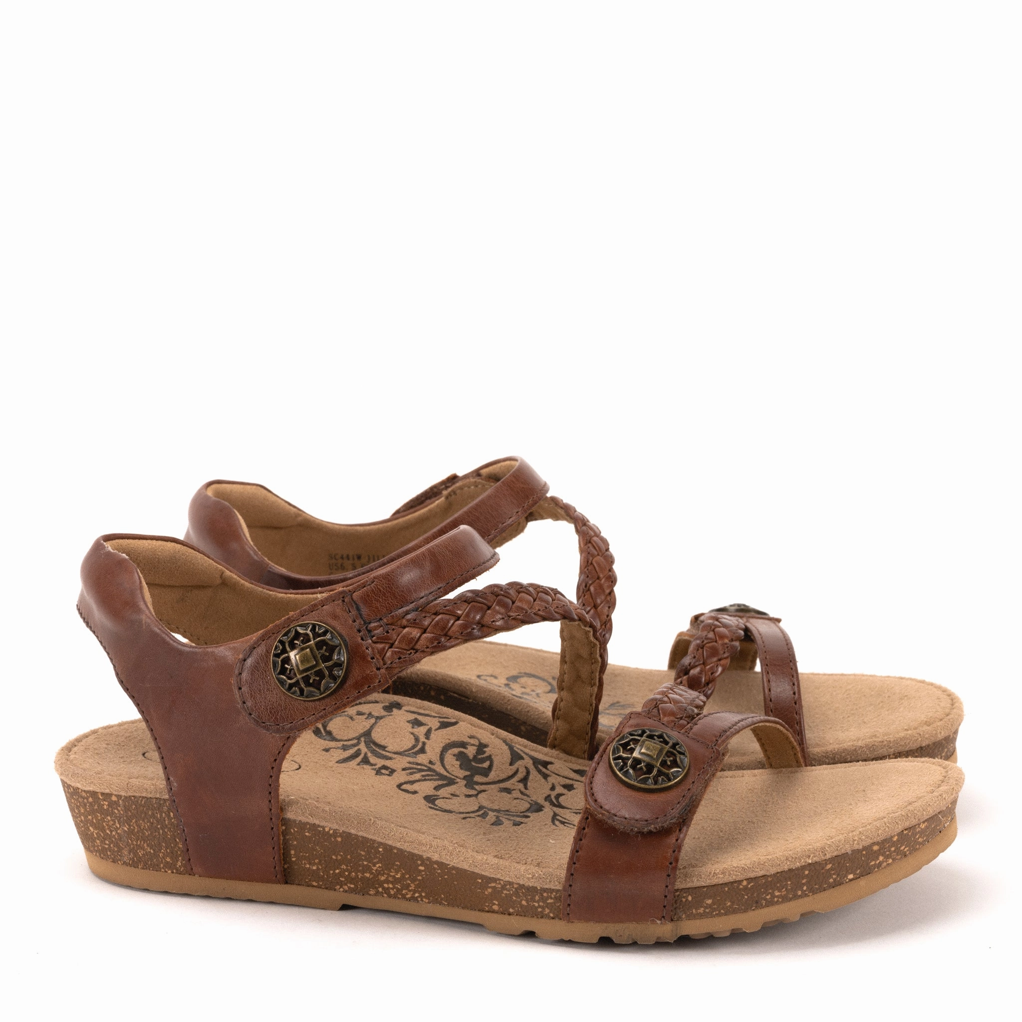 JILLIAN - WALNUT - LEATHER Sturdy Heel Counter Impact Dispersal Geometry