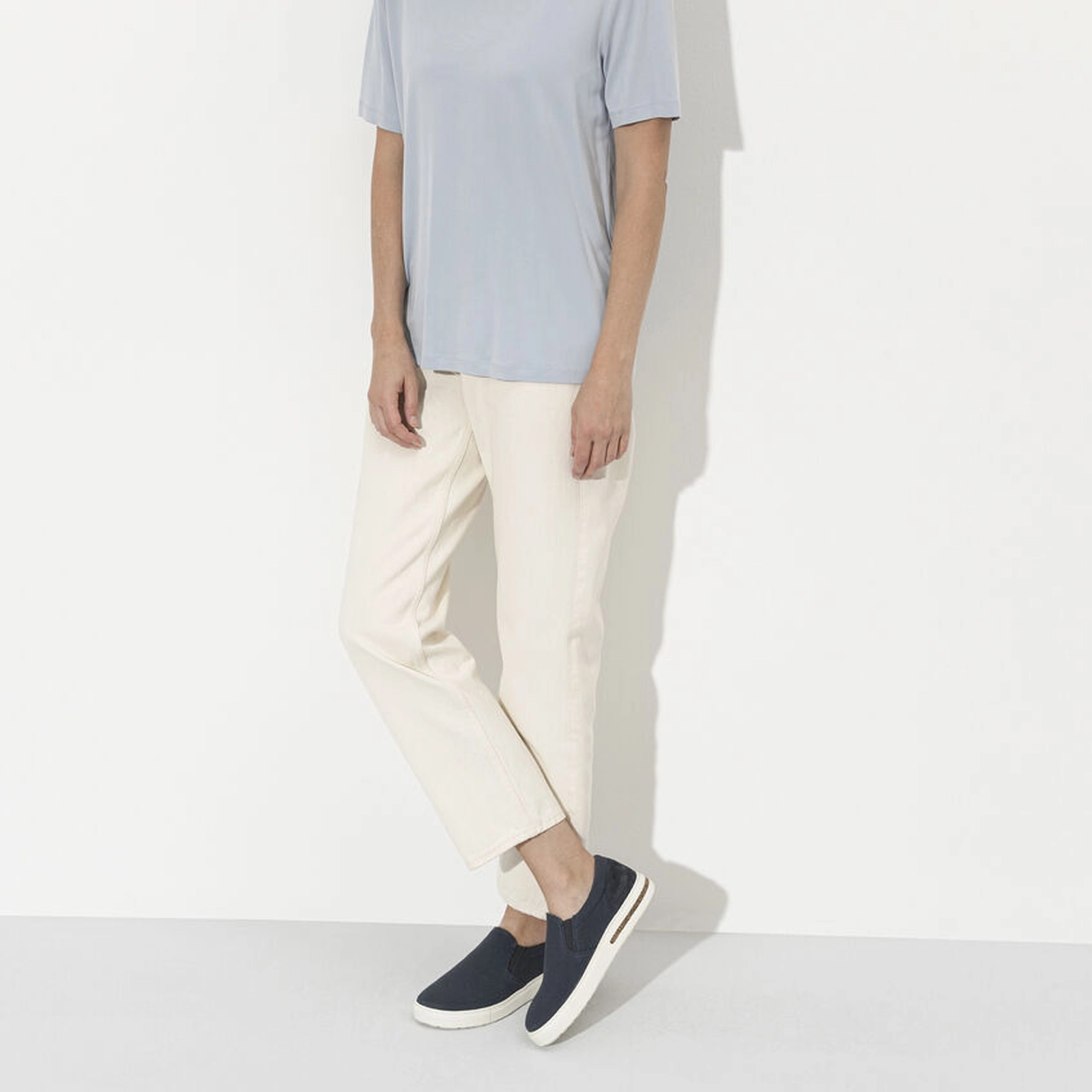 Birkenstock Oswego Slip On Sneaker (Women) - Midnight Canvas Chic Casual Shoes for Travel