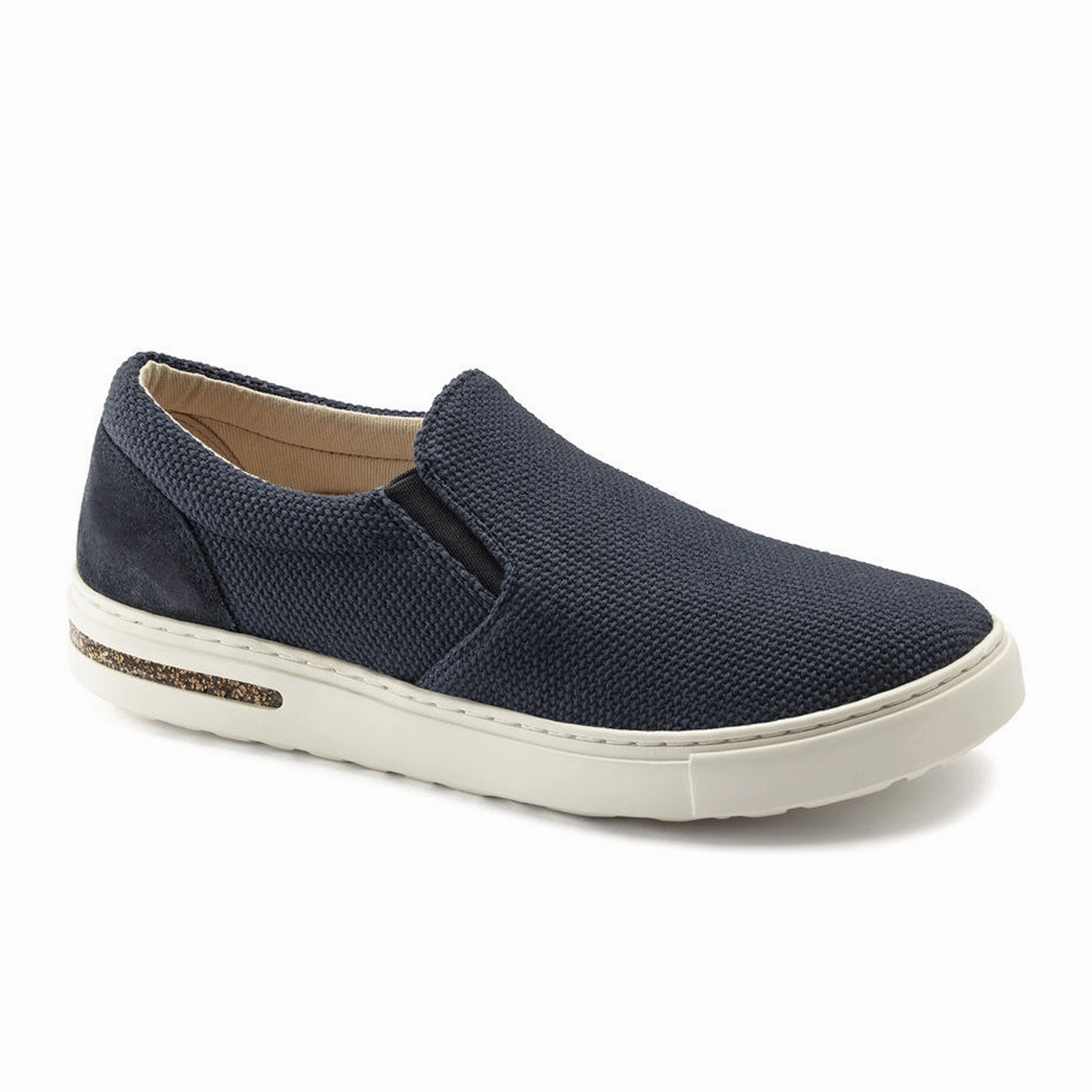 Birkenstock Oswego Slip On Sneaker (Women) - Midnight Canvas Clean Lines Rubber Sole
