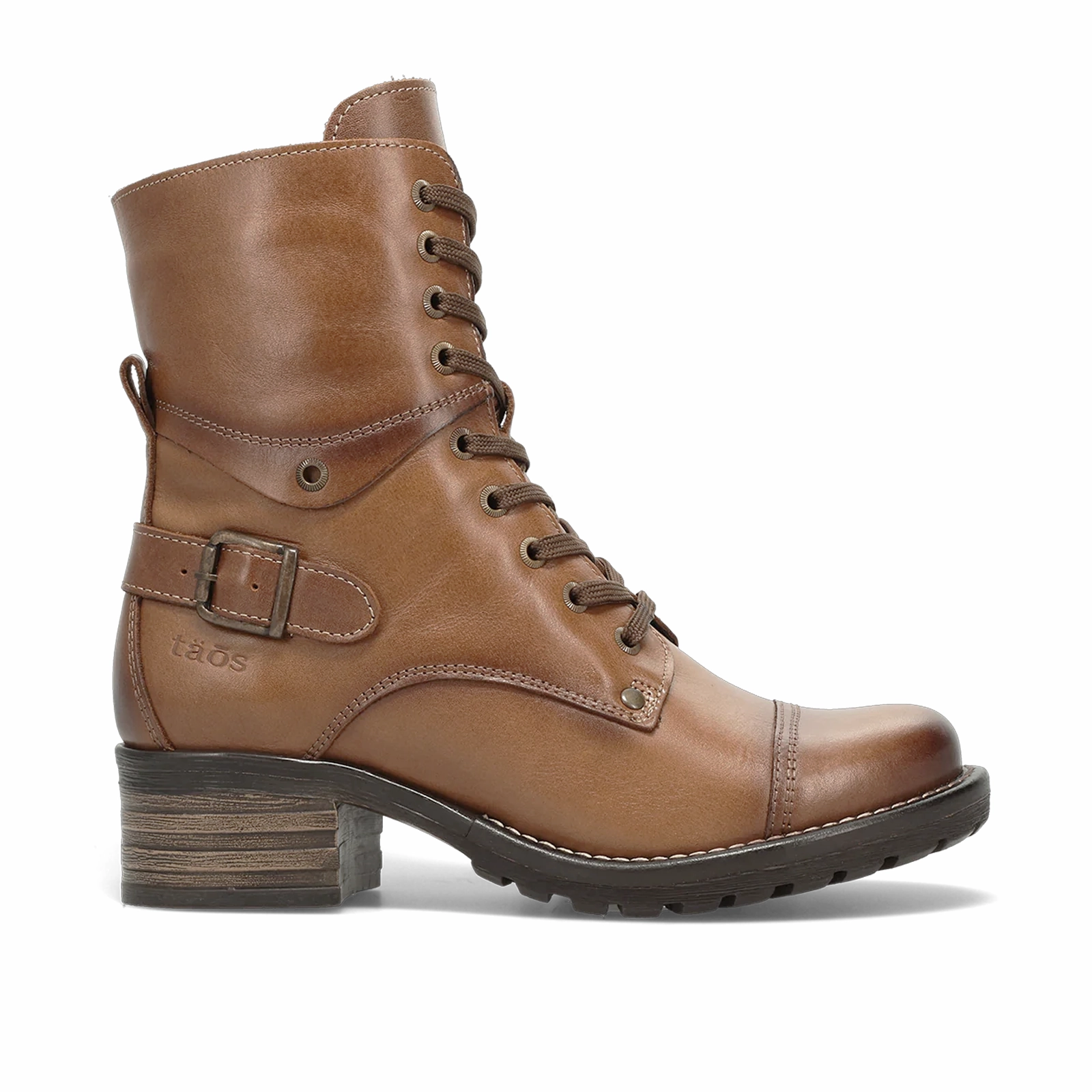Taos Crave Lace Up Mid Boot (Women) - Tan waterproof construction