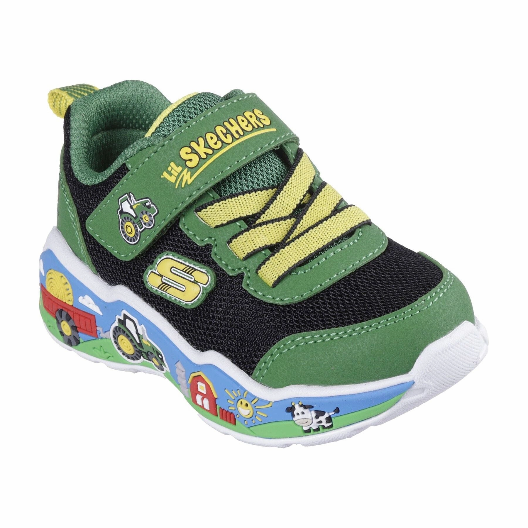 SKECHERS JOHN DEERE: PLAY SCENE-BARN SQUAD BUDDIES KIDS' original skateboarders