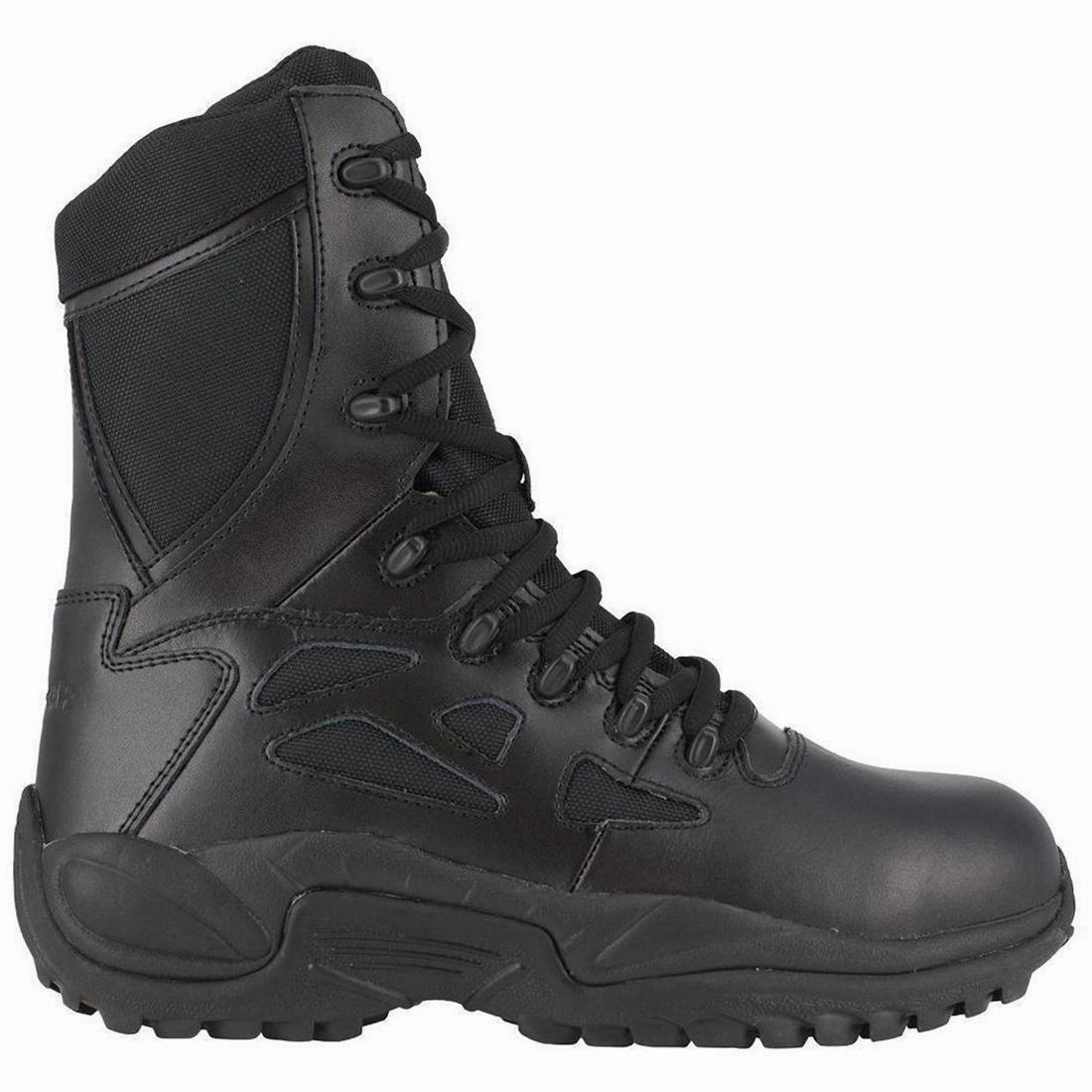 Lightweight durability Superior Look Women's Rapid Response Rb 8 Inch Composite-Toe Military Work Boot Black