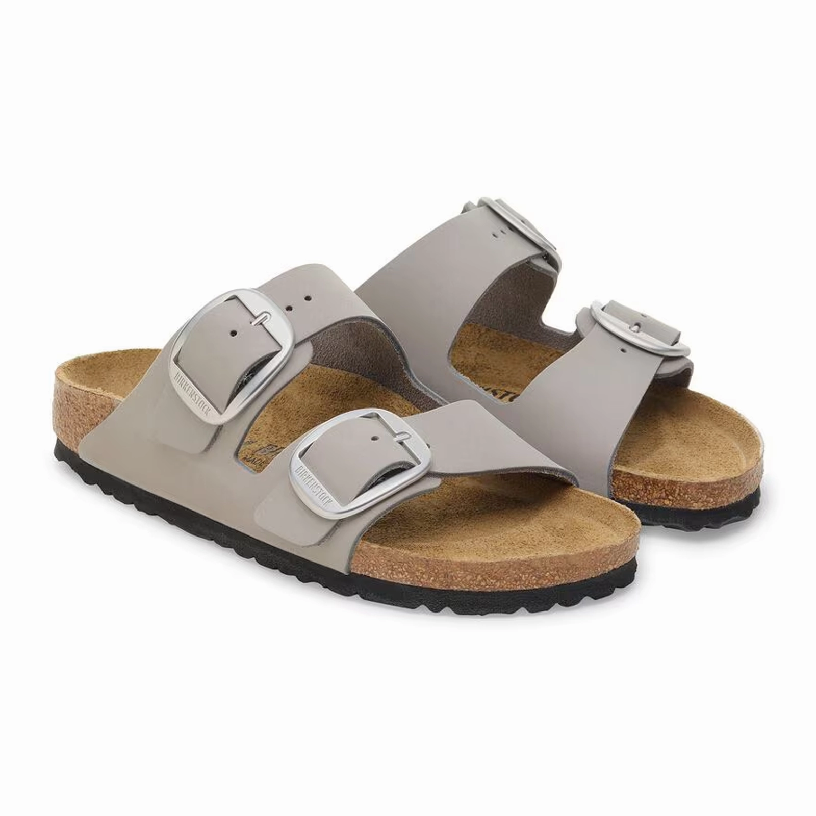 Birkenstock Arizona Big Buckle Slide Sandal (Women) - Stone Coin Nubuck Slip On Style