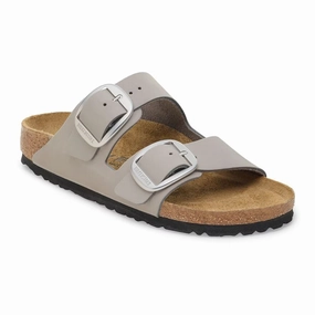 Birkenstock Arizona Big Buckle Slide Sandal (Women) - Stone Coin Nubuck Beach Walk