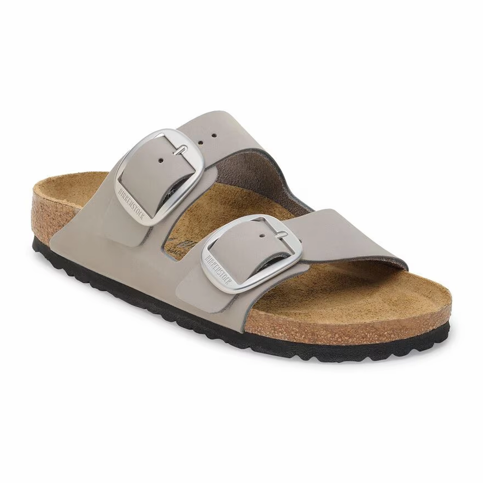 Birkenstock Arizona Big Buckle Slide Sandal (Women) - Stone Coin Nubuck Beach Walk