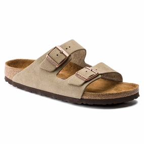 Everyday Comfortable Footbed BIRKENSTOCK ARIZONA SOFT FOOTBED TAUPE SUEDE UNISEX