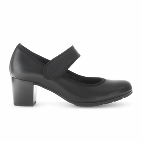 Gabor 483 Heeled Mary Jane (Women) - Schwarz Waterproof Seam