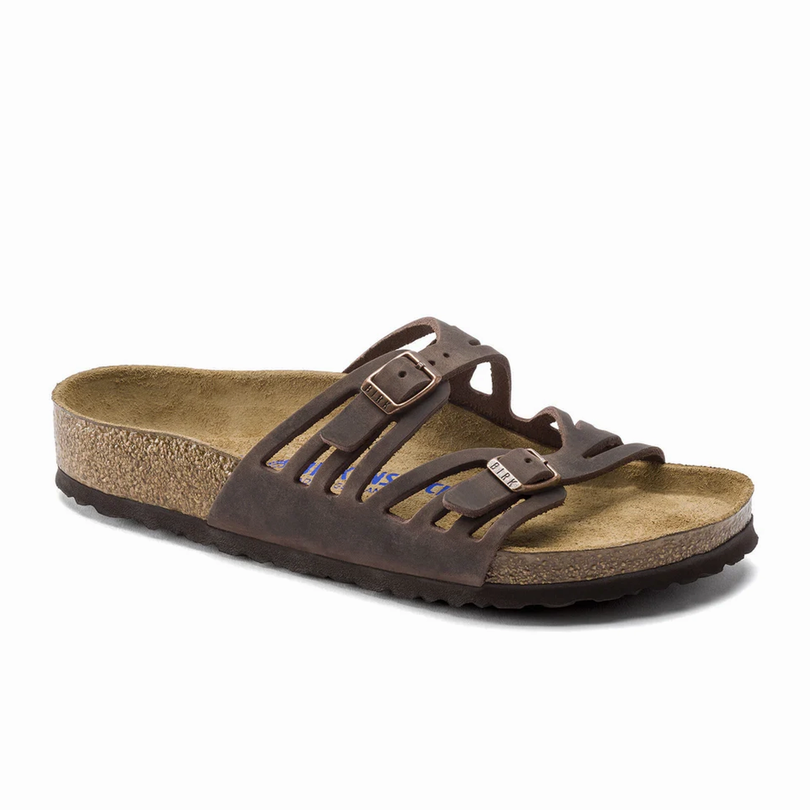 Birkenstock Granada Soft Footbed Slide Sandal (Women) - Habana Leather Flexible Fit Shoes