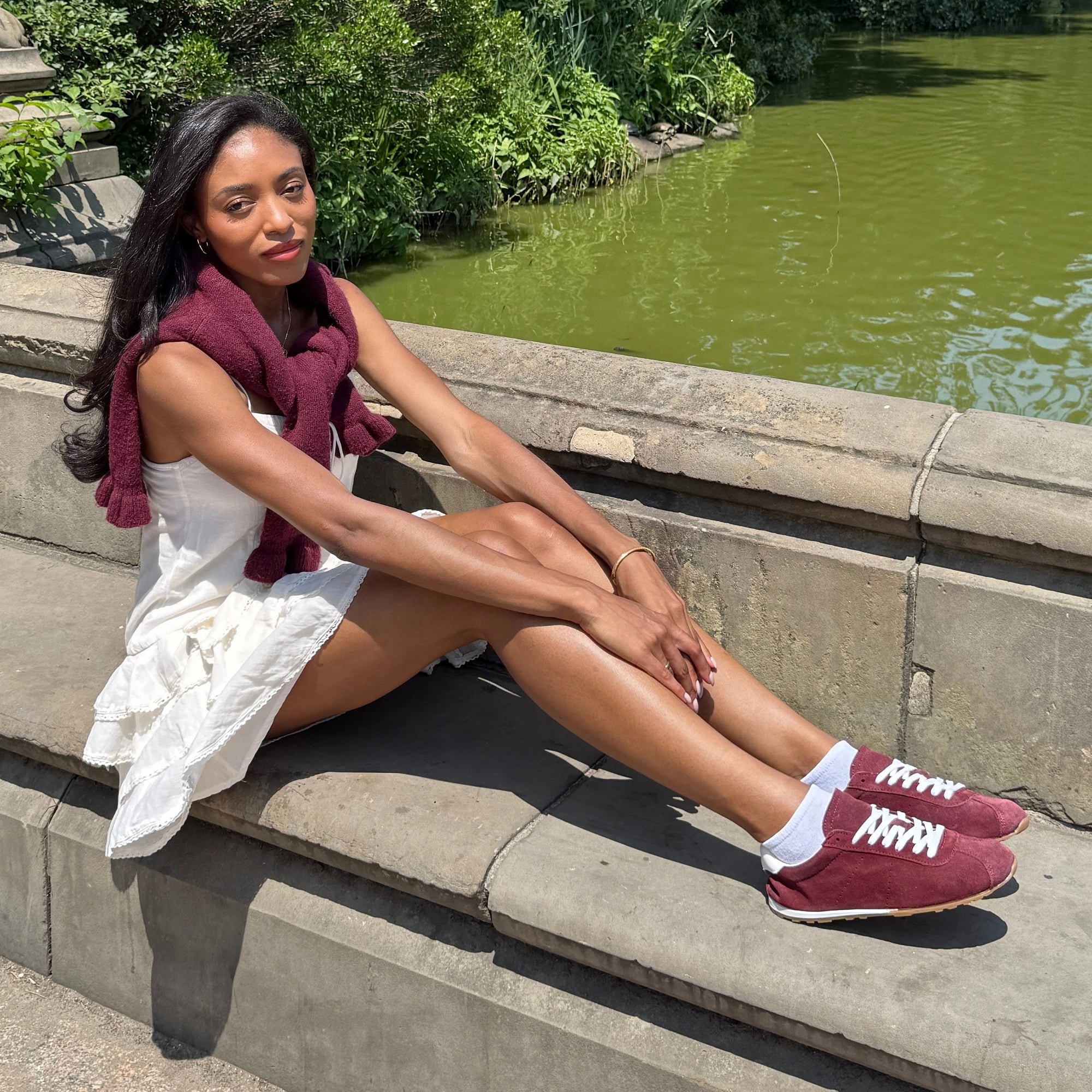 City Wear SERINA SNEAKERS BURGUNDY SUEDE