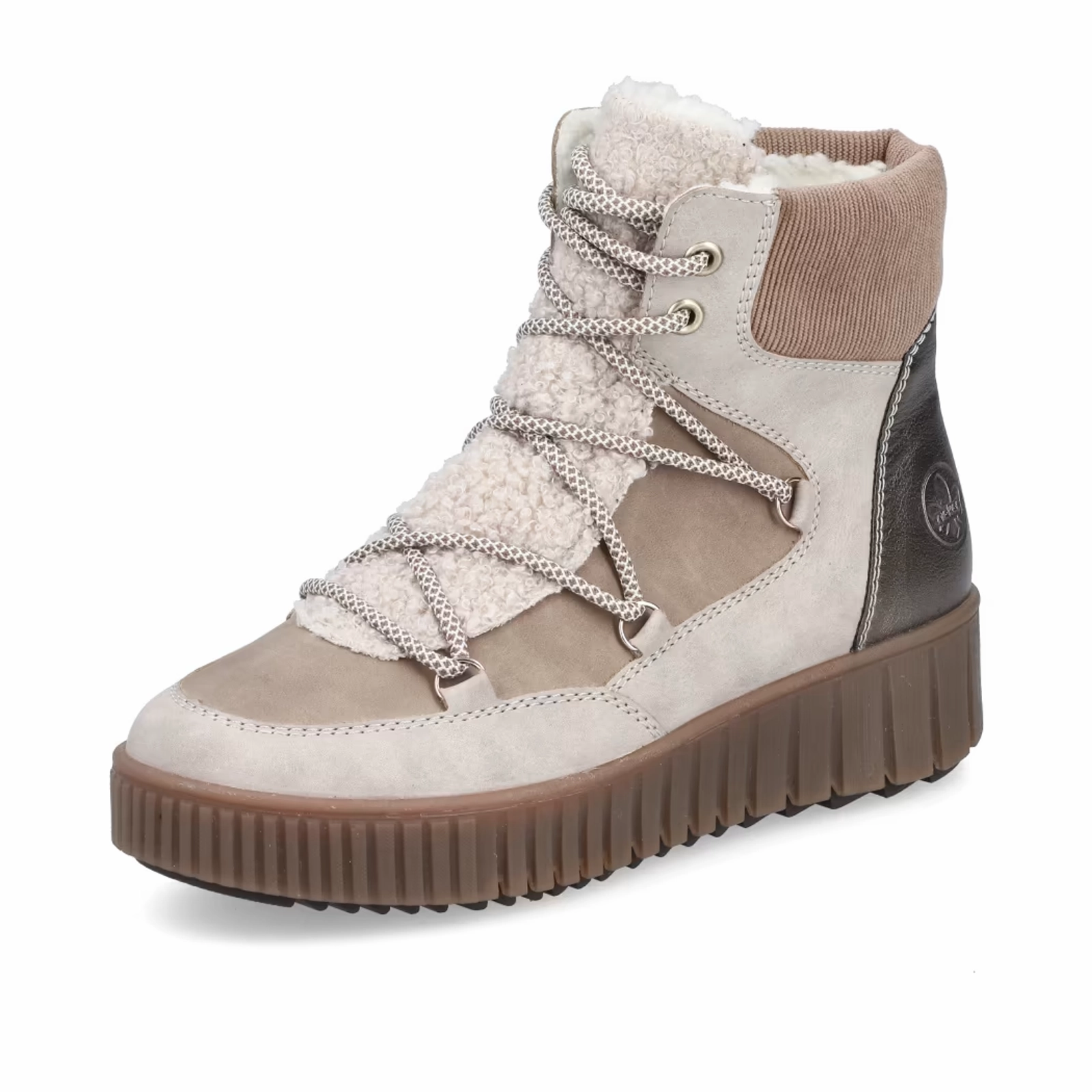 Slip Block Rieker Y6120 Trudie Boot (Women) - Champignon/Camel/Beige