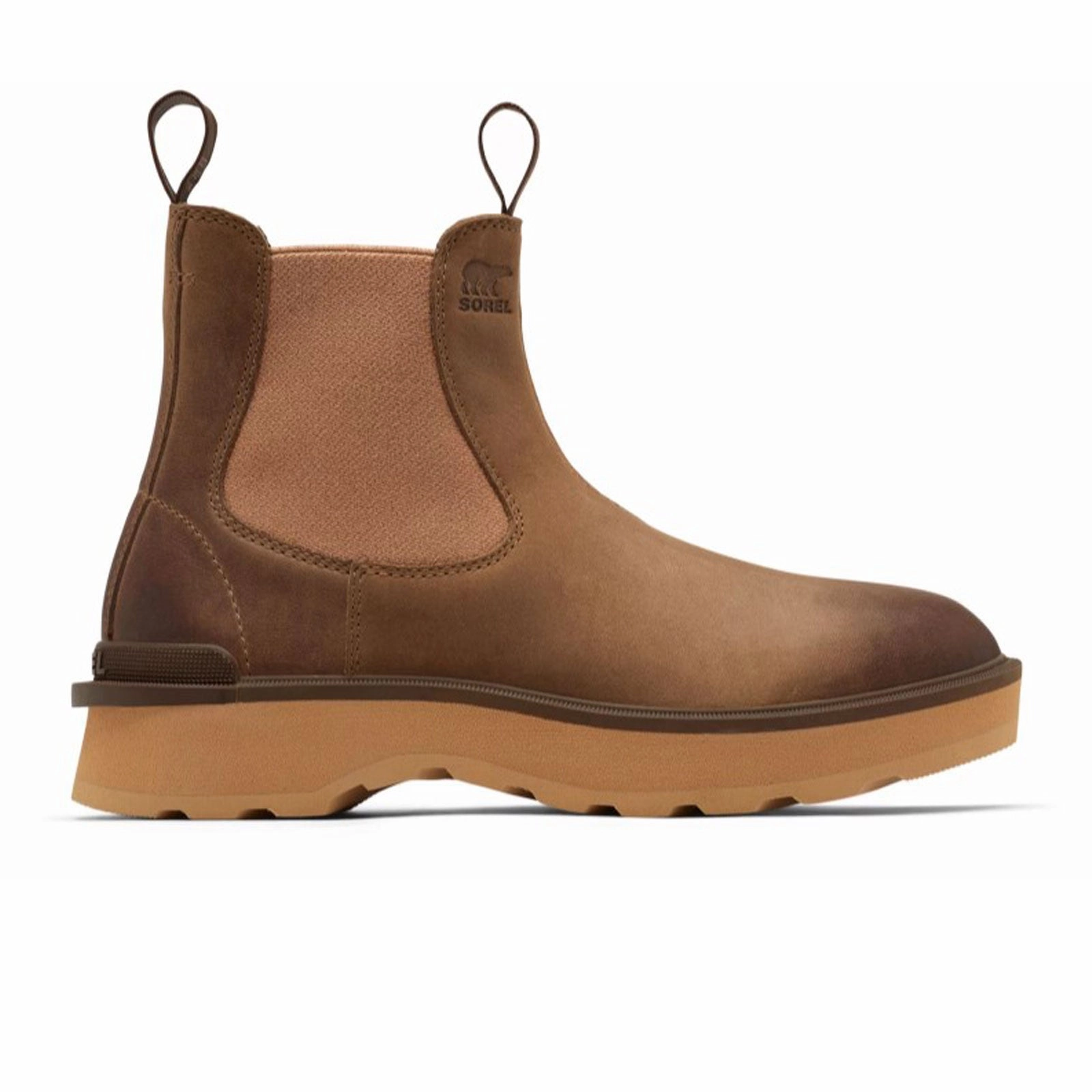 Sorel Hi-Line Chelsea Boot (Women) - Umber/Tawny Buff Comfort Lining All Day Wear Cushioned Step All Day Wear