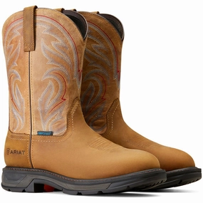 WorkHog XT Waterproof Work Boot Distressed Brown Top-rated Quick Drying Lining