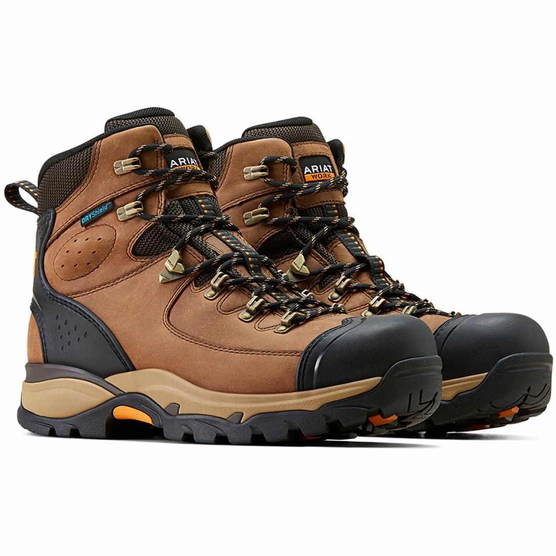 Roomy Fit Impact-absorbing Endeavor 6 inch Soft-Toe Waterproof Work Boot Dusted Brown