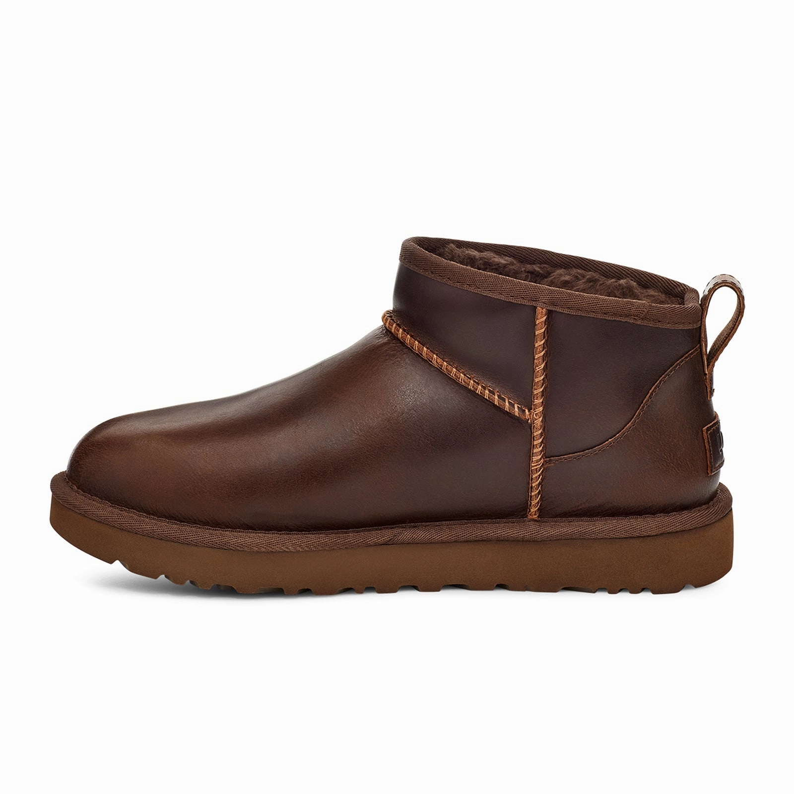 Trendy Vibe UGG? Classic Ultra Mini Leather Regenerate Boot (Women) - Ironwood
