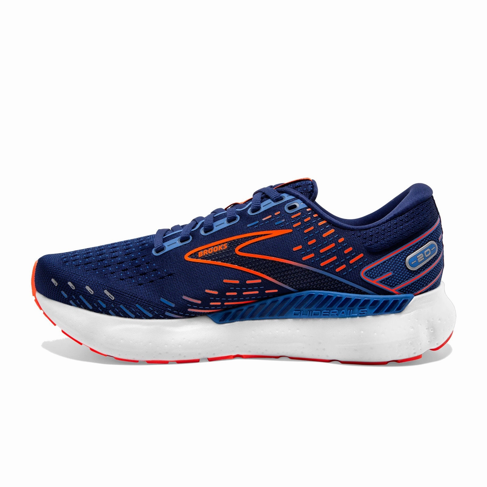 Fashion Flex Brooks Glycerin GTS 20 Running Shoe (Men) - Blue Depths/Palace Blue/Orange