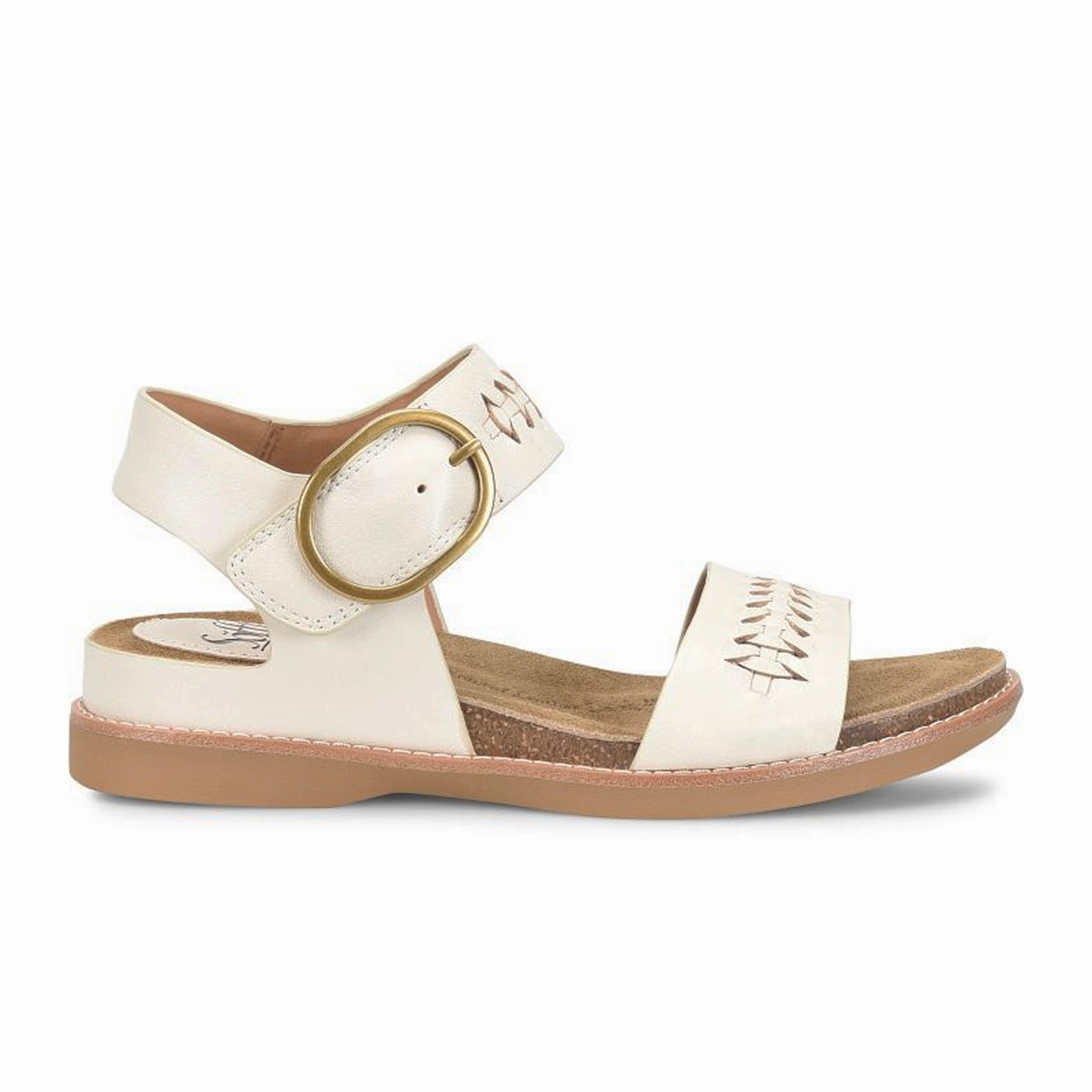 Sofft Bali II Backstrap Sandal (Women) - Off White Zebra Stripe Arch Support Footbed