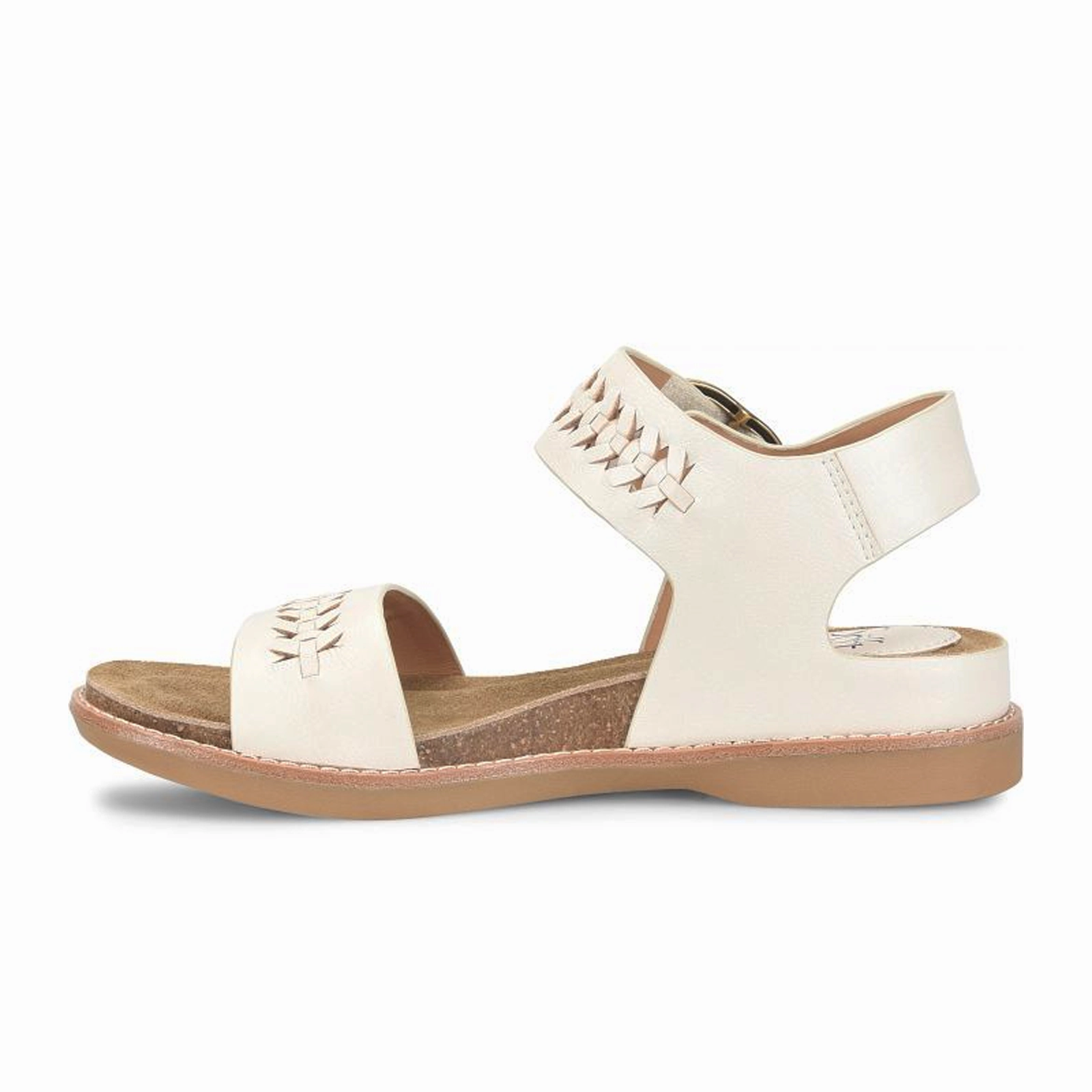 Laser Cut Perforation System Woven Sofft Bali II Backstrap Sandal (Women) - Off White