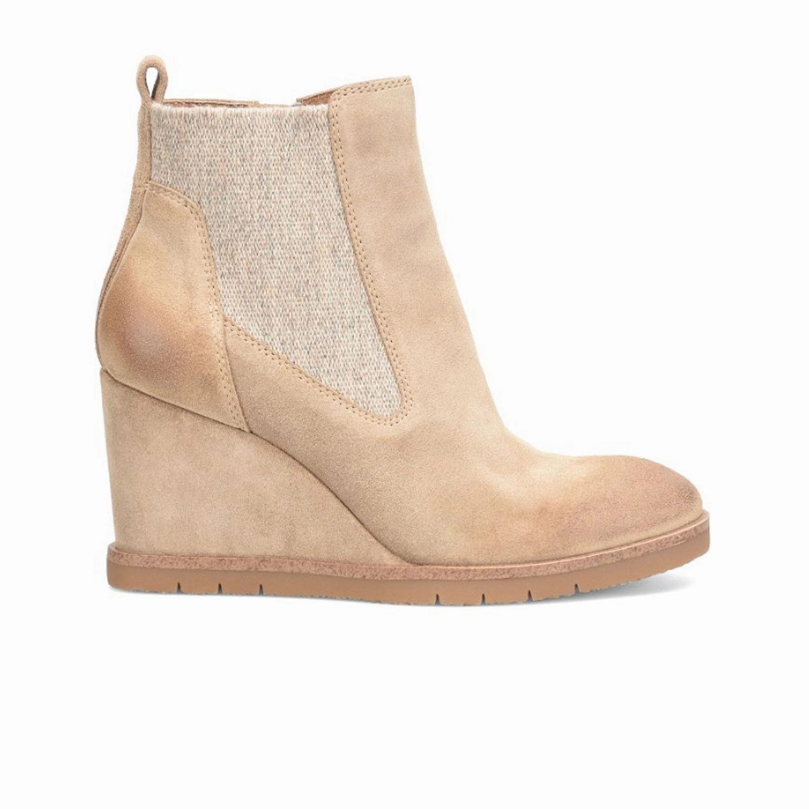 Sofft Monica Chelsea Wedge Boot (Women) - Barley Suede Adjustable lacing