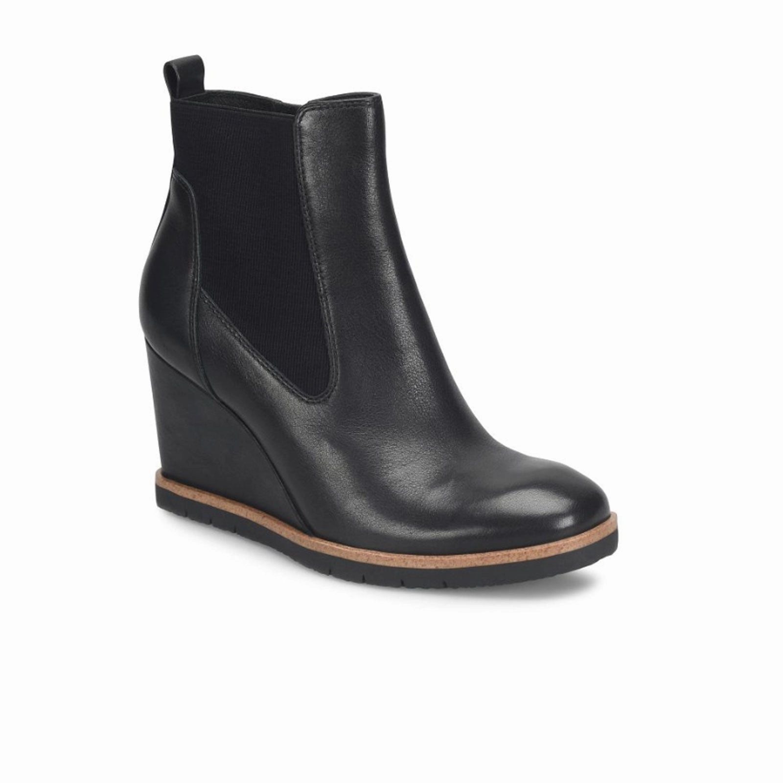 Anti   Odor Sofft Monica Chelsea Wedge Boot (Women) - Black