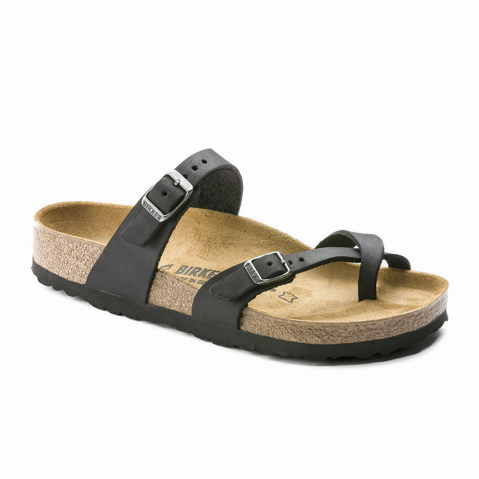 Birkenstock Mayari Sandal (Women) - Black Oiled Leather Quick Outing