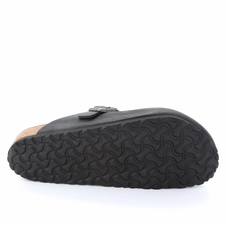 BOSTON CLOG - BLACK - OIL LEATHER All Day Comfort Tech