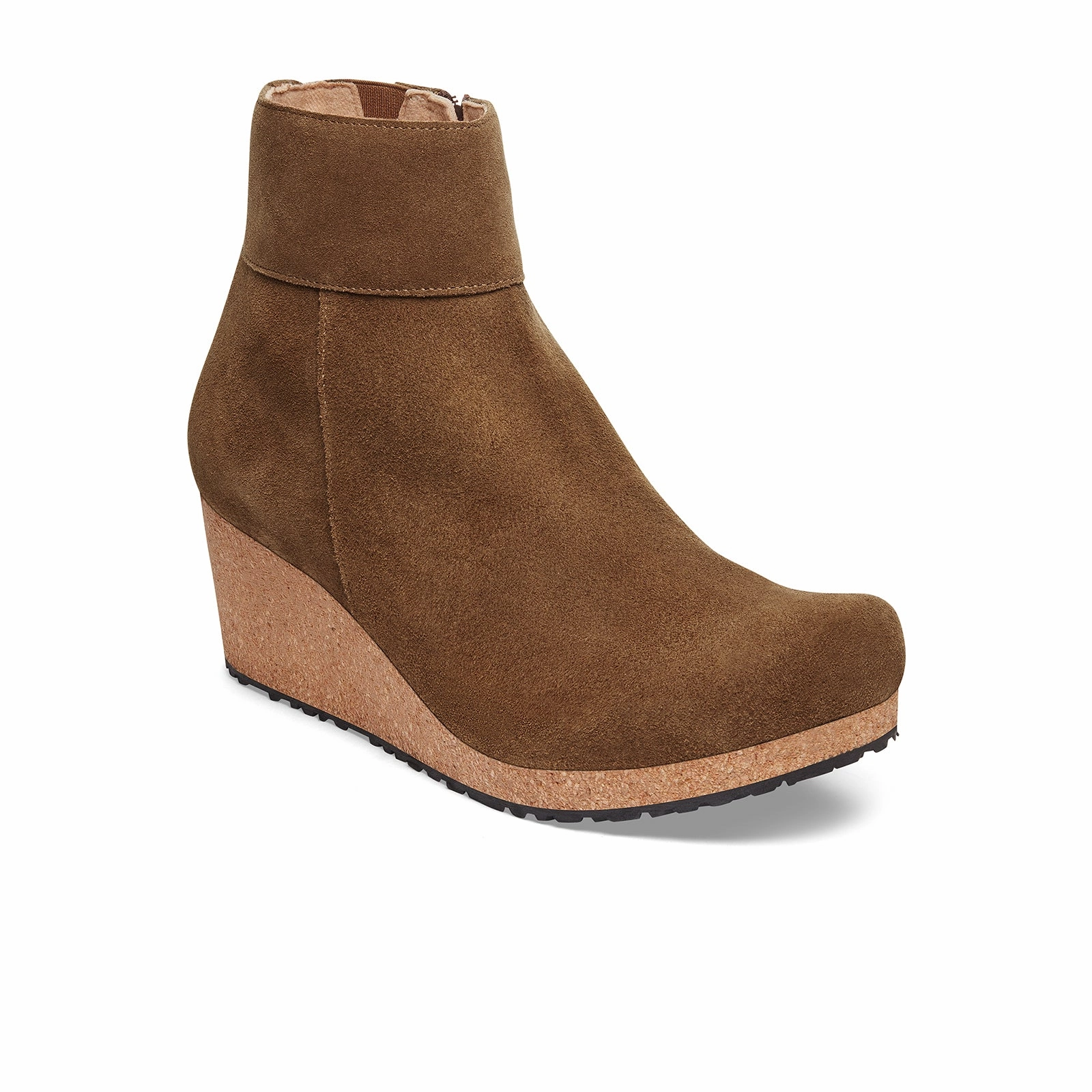 Birkenstock Ebba Narrow Wedge Boot (Women) - Dark Tea Suede Flexible structure