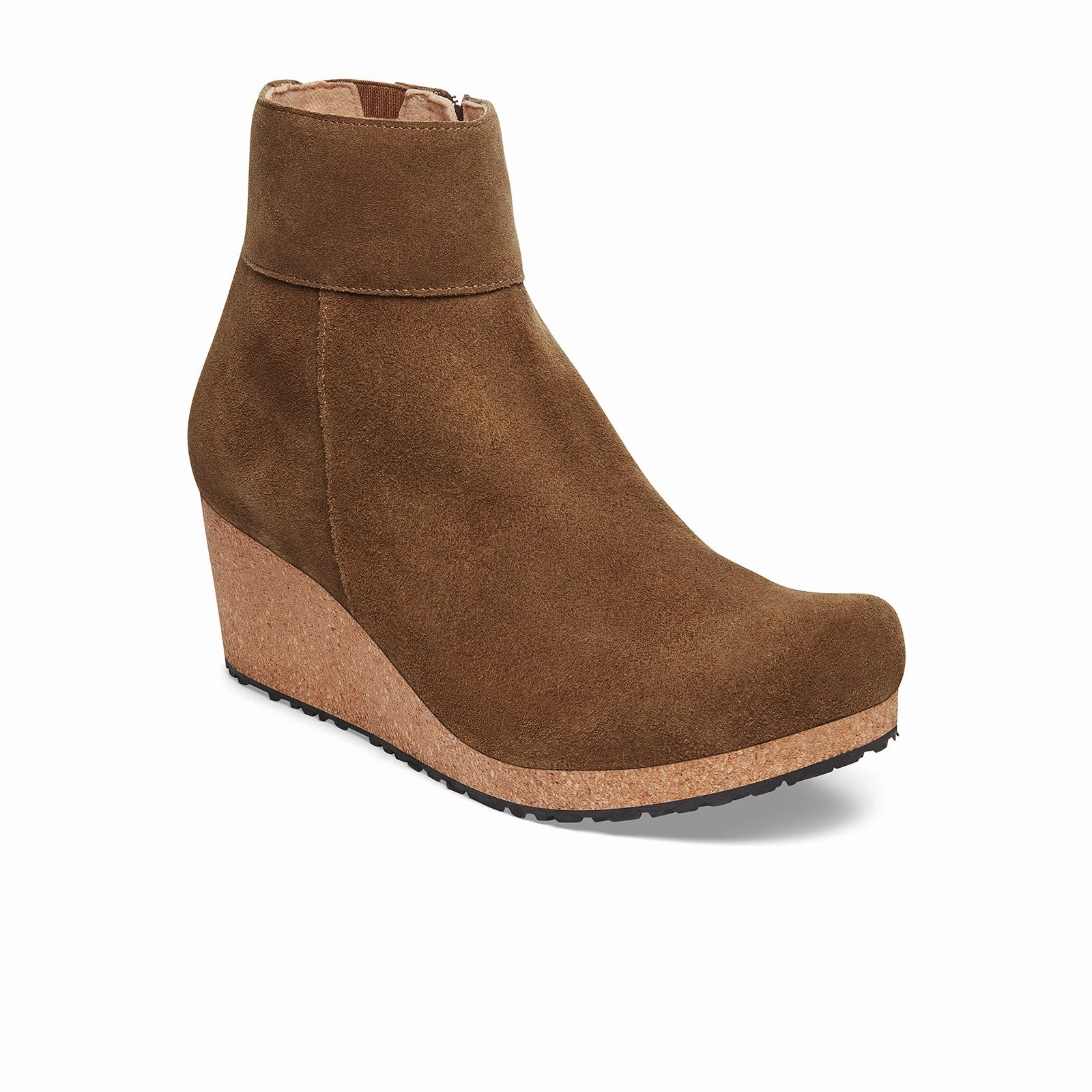 Birkenstock Ebba Narrow Wedge Boot (Women) - Dark Tea Suede Athletic Wear Comfortable backstay
