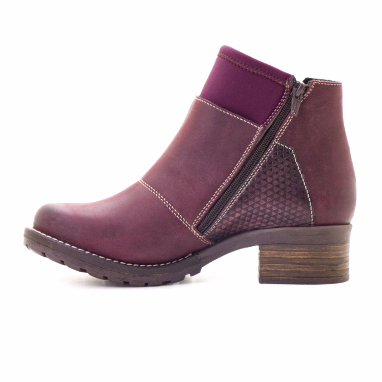 Urban Style Stable Ankle Dromedaris Kihana Metallic Ankle Boot (Women) - Violet