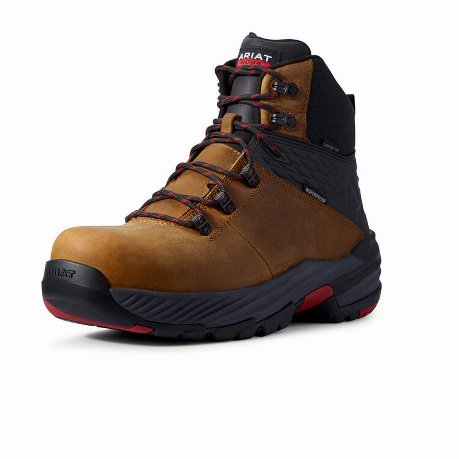 Deep Tread Ariat Stryker 360 6" Waterproof Carbon Toe Work Boot (Men) - Trusty Tan