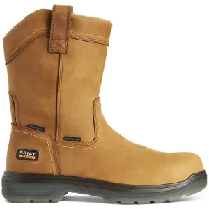 Turbo Carbon-Toe Waterproof Pull-On Work Boot Aged Bark Anti Slip Sole