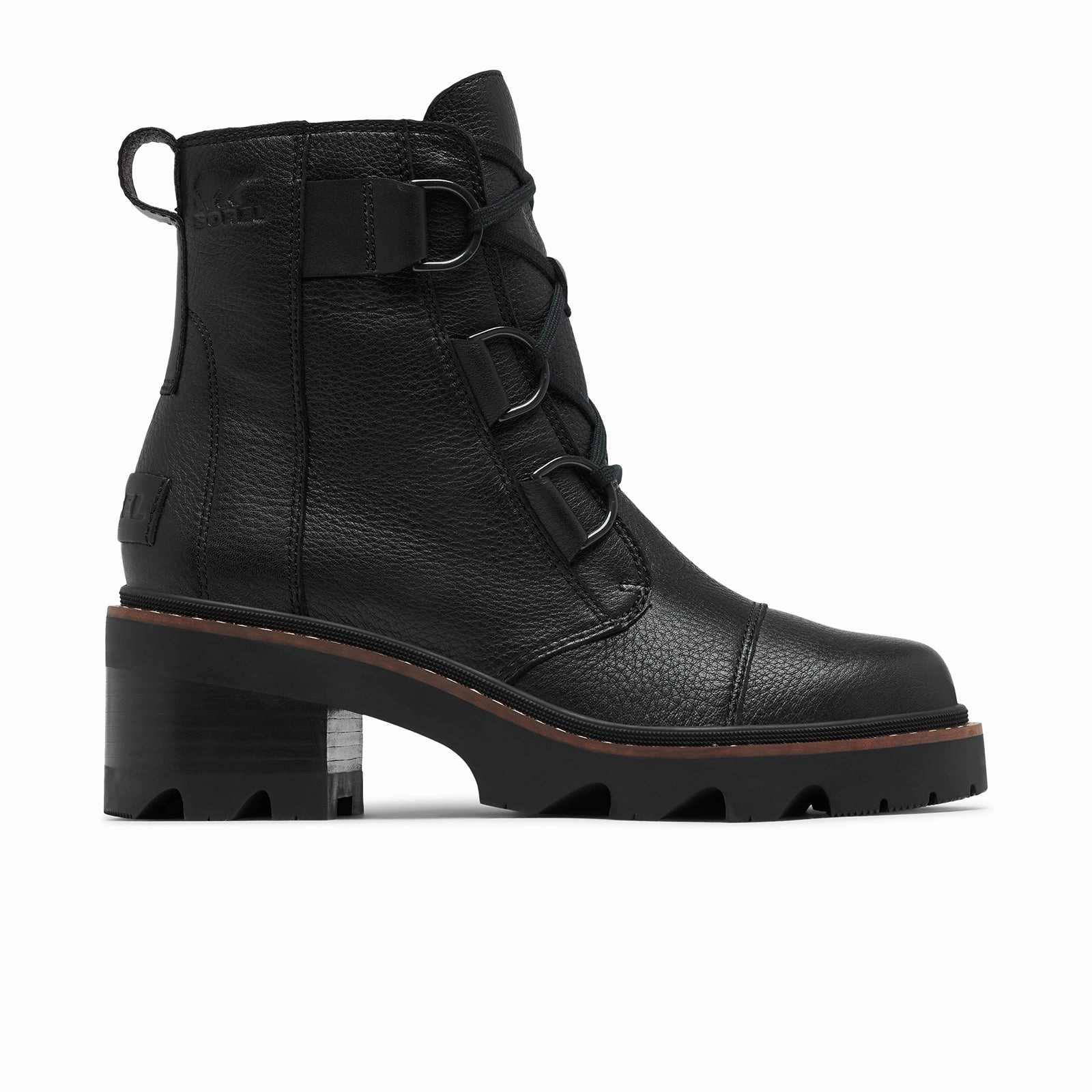 Sorel Joan Now Lace Ankle Boot (Women) - Black/Black Day Wear