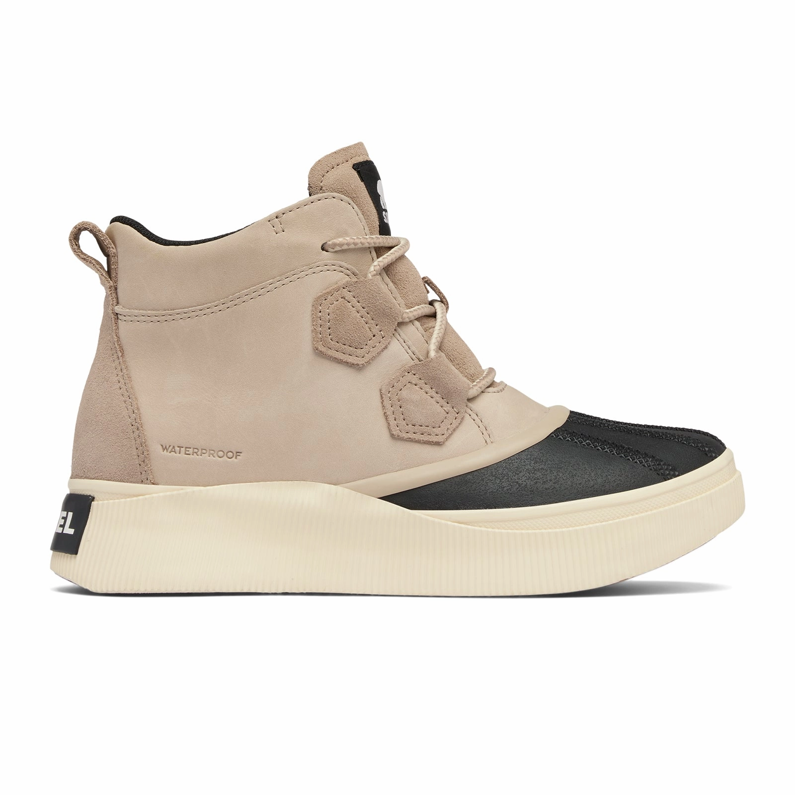 Sorel Out 'N About IV Waterproof Classic Ankle Boot (Women) - Omega Taupe/Black Knit Top Quick Drying Adventure Journey