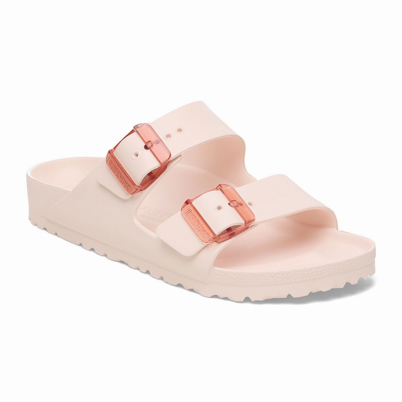 Slim Profile Everyday Pick Birkenstock Arizona Stealth Buckle EVA Slide Sandal (Women) - Light Rose